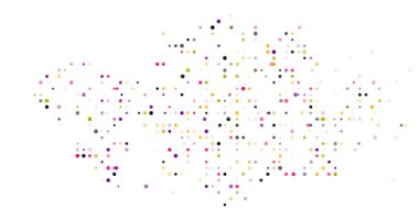 Circles Emerge from Void Forming Kazakhstan Map Silhouette