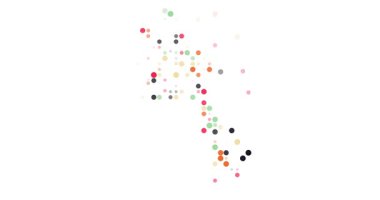 Ethereal Dots Emerge Forming Surreal Laos Map Animation