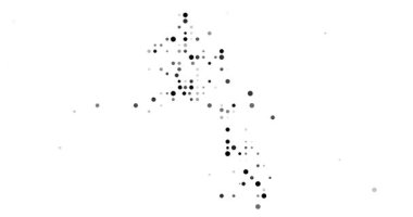 Ethereal Dots Emerge Forming Surreal Laos Map Animation