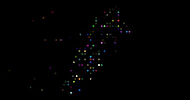 Digital Particles Drift Assembling Ethereal Lebanon Map Design