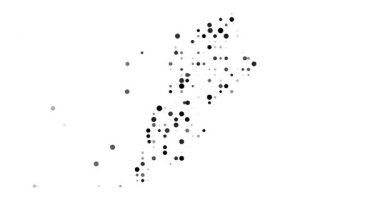 Hypnotic Orbs Converge Crafting Lebanon's Abstract Map Silhouette