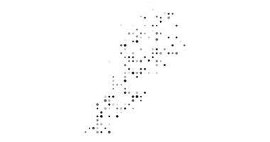 Circles Emerging As Lebanon Nation Silhouette