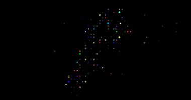 Ethereal Dots Emerge Forming Surreal Lebanon Map Animation