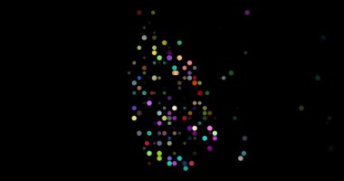 Abstract Orbs Drift Assembling Sri Lankan Generative Silhouette Design