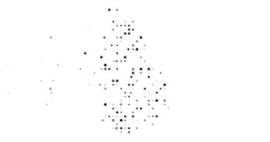 Digital Spheres Emerge Forming Hypnotic Sri Lanka Map Animation