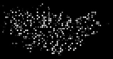 Circles Emerge from Void Forming Mongolia Map Silhouette