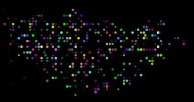 Creative Mongolia silhouette with abstract circles