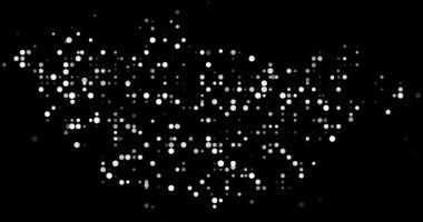 Circles Emerge from Void Forming Mongolia Map Silhouette