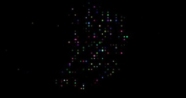 Flowing Macao silhouette with generative circles