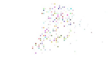 Circles Emerge from Void Forming Macau Map Silhouette