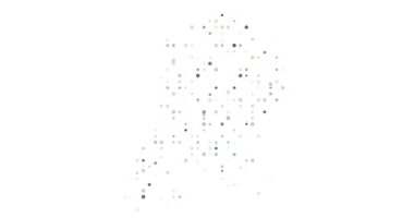 Surreal Circles Swarm to Form Macanese Generative Silhouette