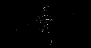 Abstract Particles Drift Assembling Post-Conceptual Myanmar Silhouette