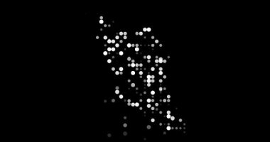 Abstract Orbs Drift Assembling Malaysian Generative Silhouette Design