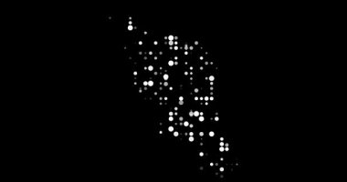 Ethereal Dots Emerge Forming Surreal Malaysia Map Animation