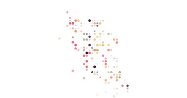 Generative Art Malaysia Map With Circles