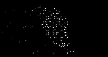 Circles Emerge from Void Forming Malaysia Map Silhouette