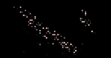 Abstract Particles Drift Assembling Post-Conceptual New Caledonia Silhouette