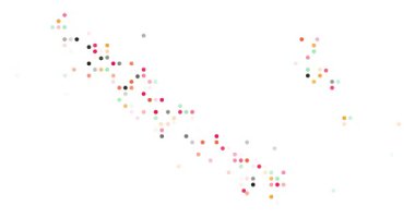 Ethereal Dots Emerge Forming Surreal New Caledonia Map Animation