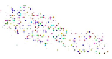 Abstract Particles Drift Assembling Post-Conceptual Nepal Silhouette