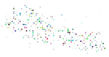 Surreal Circles Swarm to Form Nepali Generative Silhouette