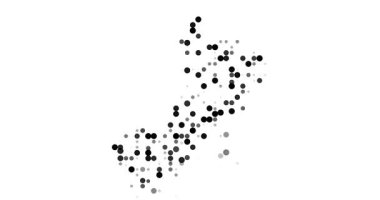 Abstract Orbs Drift Assembling Omani Generative Silhouette Design