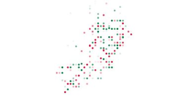 Abstract Circle Animation Mapping Oman Silhouette