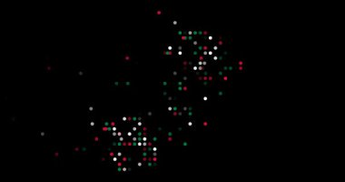 Surreal Circles Swarm to Form Omani Generative Silhouette