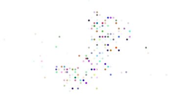 Surreal Circles Swarm to Form Omani Generative Silhouette