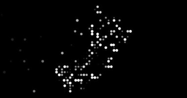 Ethereal Spheres Converge to Sculpt Omani Map Silhouette