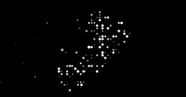 Abstract Orbs Drift Assembling Omani Generative Silhouette Design