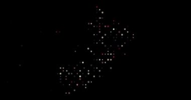 Digital Spheres Emerge Forming Hypnotic Oman Map Animation