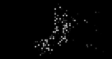 Circles Emerge from Void Forming Oman Map Silhouette