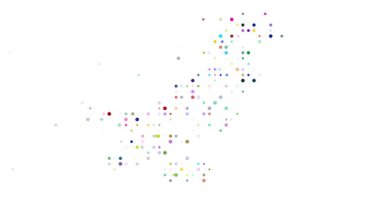 Digital Spheres Emerge Forming Hypnotic Pakistan Map Animation