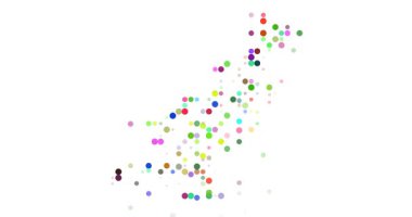 Abstract Flying Dots Build Generative Pakistan Contour Animation