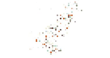 Abstract Flying Dots Build Generative Pakistan Contour Animation