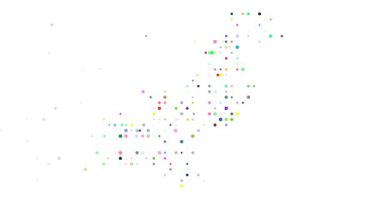 Circles Emerge from Void Forming Pakistan Map Silhouette