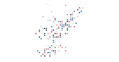 Flying Circles Forming North Korea Silhouette