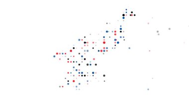 Surreal Circles Swarm to Form North Korean Generative Silhouette