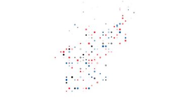 Ethereal Dots Emerge Forming Surreal North Korea Map Animation