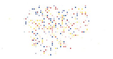 Generative Motion Circles Build Cambodia Silhouette