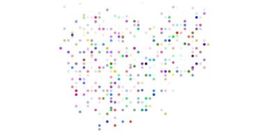 Soyut Uçan Noktalar Üretken Kamboçya Animasyonu İnşa Ediyor