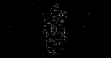 Hypnotic Orbs Converge Crafting Qatar's Abstract Map Silhouette