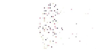 Generative Qatar Silhouette With Dynamic Circles