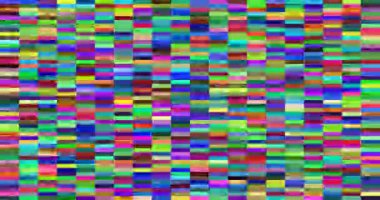 Digital Grid With Animated Color Rectangles