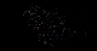 Saudi Arabia Map Shaped By Abstract Circles