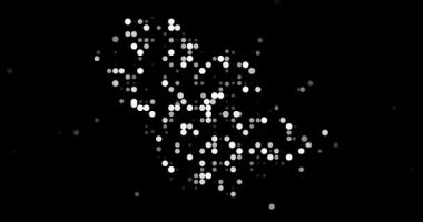 Digital Particles Drift Assembling Ethereal Saudi Arabia Map Design