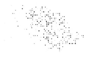 Abstract Particles Drift Assembling Post-Conceptual Saudi Arabia Silhouette