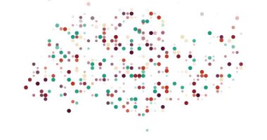 Abstract Flying Dots Build Generative Singapore Contour Animation