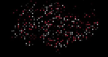 Flying Circles Generating Singapore Map Silhouette