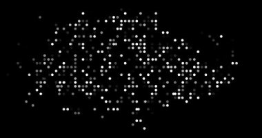 Abstract Flying Dots Build Generative Singapore Contour Animation